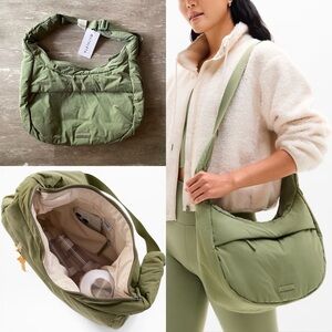 NWT Athleta All About Medium Crossbody Hobo Bag Purse in Eucalyptus (green)